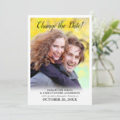 Invitation Modifié Le Mariage Photo Vertical Date (Debout devant)