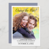 Invitation Modifié Le Mariage Photo Vertical Date (Devant / Derrière)