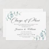 Invitation Modifier élégamment la date de report de l'aquarel (Devant / Derrière)