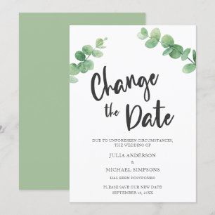 Invitation Modifier la date de report de l'eucalyptus annulé