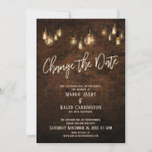 Invitation Modifier la date Edison Lights reporté Mariage (Devant)