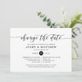 Invitation Modifier la date Mariage cérémonie et réception (Debout devant)