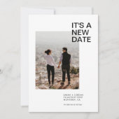 Invitation Modifier La Date Moderne De La Typographie Simpe (Devant)