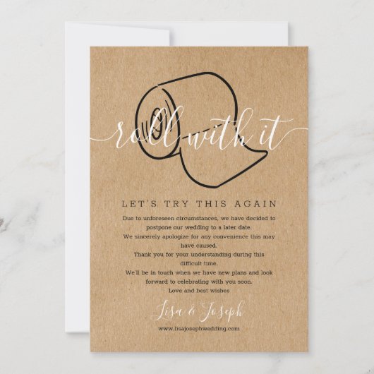 Invitation Modifier la date reportée Annulation de la photo r (Devant)