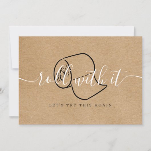 Invitation Modifier la date reportée Annulé Rustic Boho (Devant)