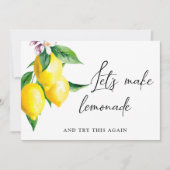Invitation Modifier le Mariage reporté Date Lemons Greenery (Devant)