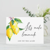 Invitation Modifier le Mariage reporté Date Lemons Greenery (Debout devant)