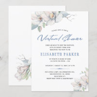 Modifier les plans baby shower virtuel floral bleu