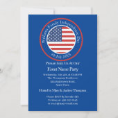 Invitation Modifier tout texte Drapeau américain Fête de l'in (Devant)