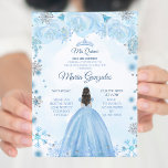 Invitation Moelleux Blue Winter Princesse Quinceanera Invitat<br><div class="desc">Moelleux Blue Winter Princesse Quinceanera Invitation</div>