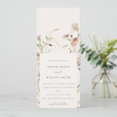 Invitation Moelleux Pastel Blush Meadow Aquarelle Mariage Flo (Debout devant)
