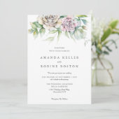 Invitation Moins Chic Mariage Floral (Debout devant)