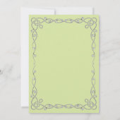 Invitation Moins Chic Script Sage Vert Boho Mariage Floral (Dos)