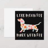 Invitation Moins de méchants plus de weenies (Devant / Derrière)