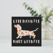 Invitation Moins de méchants plus de weenies (Debout devant)