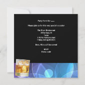 Invitation Mois 30e anniversaire Bleu Boissons Beer Boys Nuit (Dos)