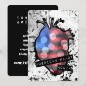 Invitation mois cardiaque américain (Devant / Derrière)