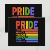 Invitation Mois de la fierté LGBT (Devant / Derrière)