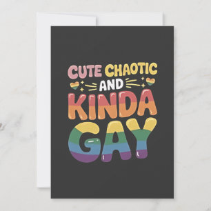 Invitation Mois de la gay LGBTQ et du chaotique mignon
