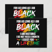 Invitation Mois de l'histoire des Noirs Pour aussi longtemps (Devant / Derrière)