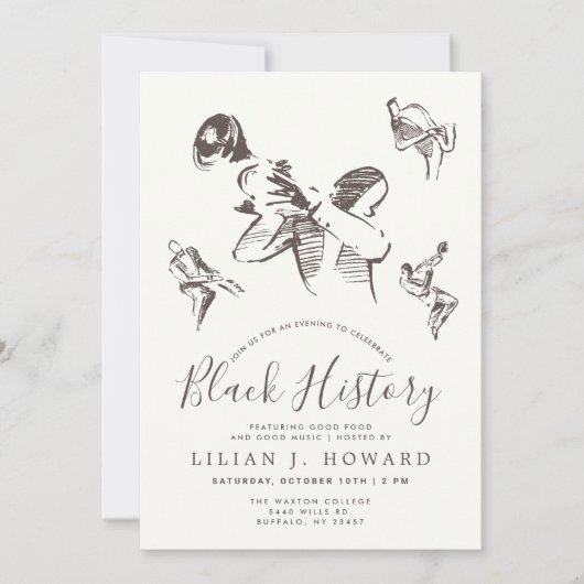 Invitation Mois de l'histoire des Noirs| Thème de jazz (Devant)