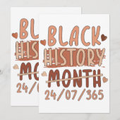 Invitation Mois de l'histoire noire Afro Melanin Femmes noire (Devant / Derrière)