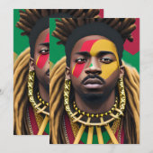 Invitation Mois de l'histoire noire Melanin King Bruh Bro Bro (Devant / Derrière)