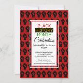 Invitation MOIS D'HISTOIRE NOIRE RETIRÉ | Fête de BHM (Devant)