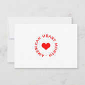 Invitation Mois du coeur américain (Devant)
