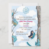 Invitation Moitié Saree Ritu Kala Samskara Papillon (Devant)