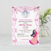 Invitation Moitié Saree Ritu Kala Samskara Papillon (Debout devant)