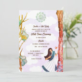 Invitation Moitié Saree Ritu Kala Samskara Papillon (Debout devant)