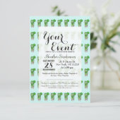 Invitation Mojito à la menthe dans l'aquarelle d'été Cocktail (Debout devant)