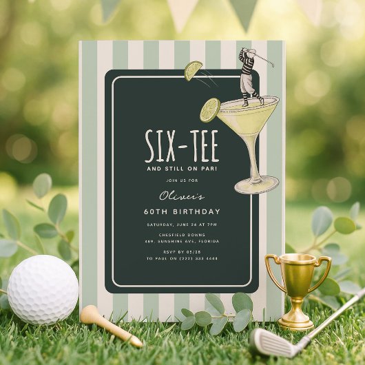 Invitation Mojito Golf Thème 60e Anniversaire