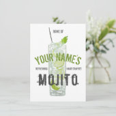 Invitation Mojito Personnalisé (Debout devant)