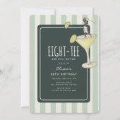 Invitation Mojito Thème Golf pour 80e Anniversaire (Devant)