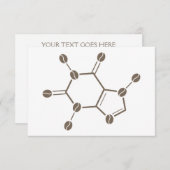 Invitation molécule de fèves de caféine (Devant / Derrière)