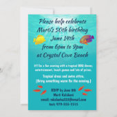 Invitation Molokini Cove Hawaiian Tropical Fish Turtle Luau (Dos)