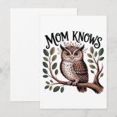 Invitation Mom Knows﻿ (Devant / Derrière)