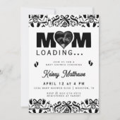 Invitation Mom Loading Ultrasound Photo Baby Shower (Devant)