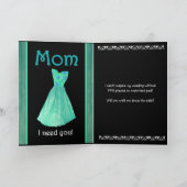 Invitation MOM - Walk Me Down Aisle - Mint Green Gown (Intérieur)