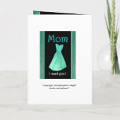 Invitation MOM - Walk Me Down Aisle - Mint Green Gown (Dos)