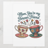 Invitation Mom, You’re My Forever Friend (Devant / Derrière)