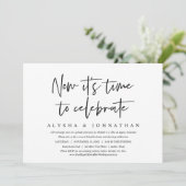 Invitation Moment de célébration, fête d'élopement de mariage (Debout devant)