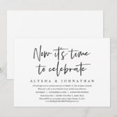 Invitation Moment de célébration, mariage intime et fête déco (Devant / Derrière)