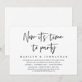 Invitation Moment de faire la fête, dîner d'élopement de mari (Devant / Derrière)