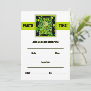 Invitation Moment de fête - Vert citron