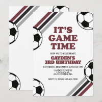 Moment du match de football Anniversaire