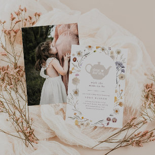 Invitation Moment du thé avec maman pour la baby shower