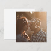 Invitation Moments d'amour, couple amoureux (Devant / Derrière)